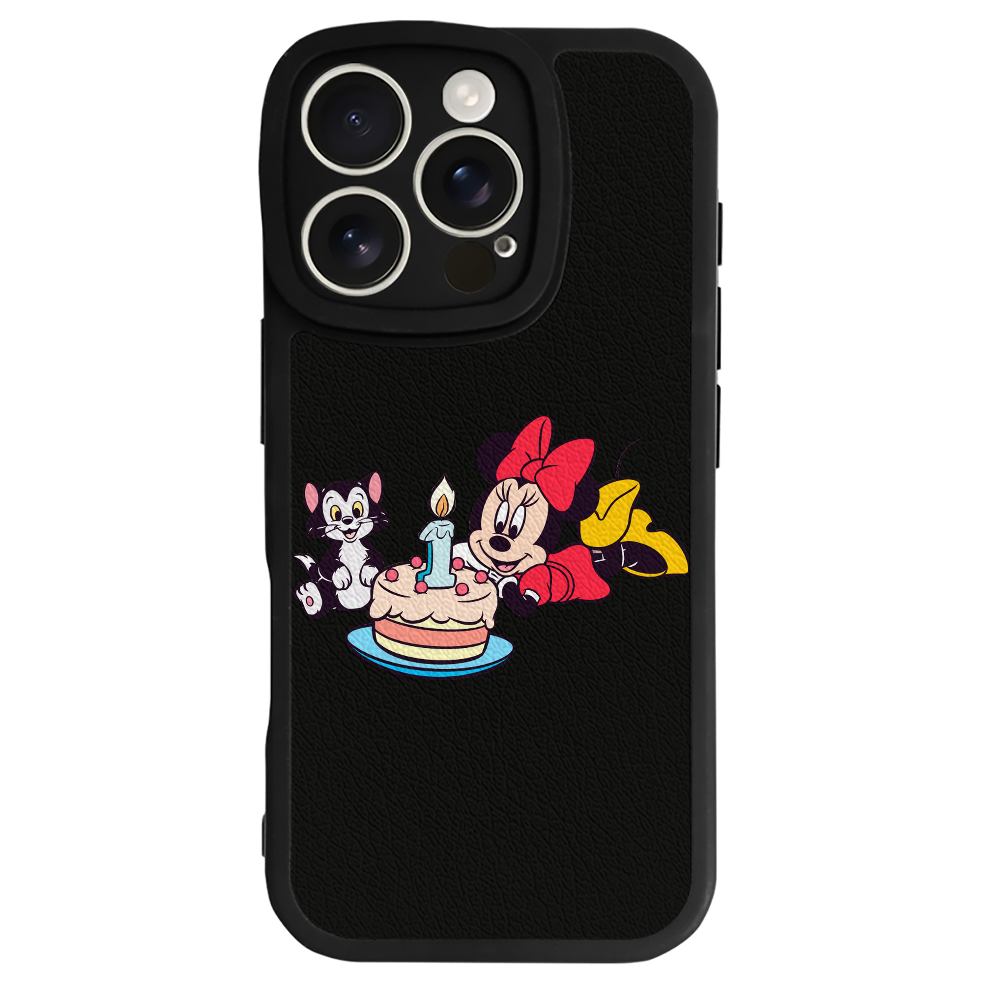 （画像用） ミッキーマウス Mickey Mouse 【iPhone 16シリーズ対応】シリコンスマホケース（レザー調） 材質：シリコン